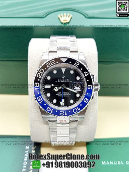 Rolex GMT Master II Batman 'Oyster Bracelet' Super Clone Swiss Replica Watch | Ref 126710BLNR | 3285 Swiss Movement - Image 3