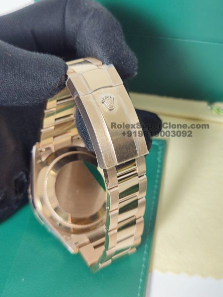 Rolex Sky-Dweller Blue Dial Super Clone Swiss Replica Watch | 18k Rose Gold Oyster Bracelet Ref 336935 | 9002 Swiss Movement - Image 5