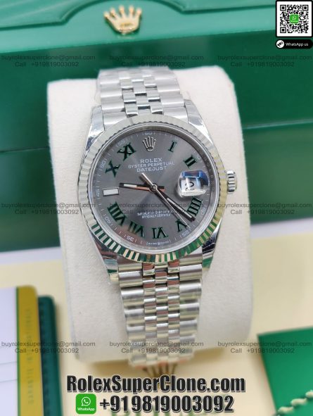 Rolex Datejust 36mm Super Clone Swiss Replica Watch | Wimbledon Dial Ref 126234 | 3235 Swiss Movement - Image 4