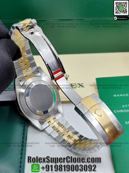Rolex Datejust 41mm Super Clone Swiss Replica Watch | Two Tone Jubilee Bracelet | Champagne Fluted Dial Ref 126333 | 3235 Swiss Movement - Image 6