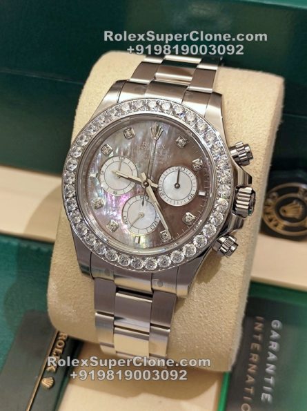 Rolex Daytona Mother of Pearl Dial Super Clone Swiss Replica Watch | Ref 126579RBR | 4131 Swiss Movement - Image 3