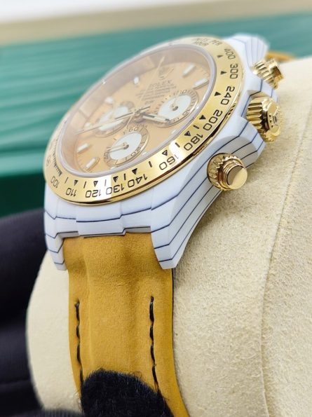 Rolex Daytona DIW White Carbon Super Clone Swiss Replica Watch | Custom Made Limited Edition | 4130 Swiss Movement - Image 4
