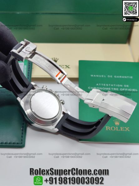 Rolex Daytona Super Clone Swiss Replica Watch | OysterFlex Rubber Strap | Ref 116519LN | 4130 Swiss Movement - Image 8