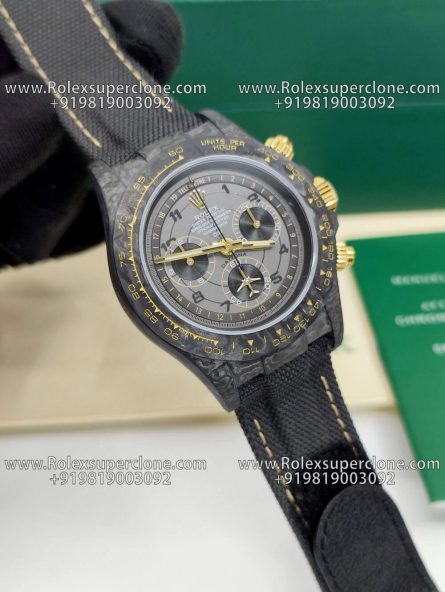 Rolex Daytona DIW Carbon Avia Grey Super Clone Swiss Replica Watch | Custom Made Limited Edition | 4130 Swiss Movement - Image 4