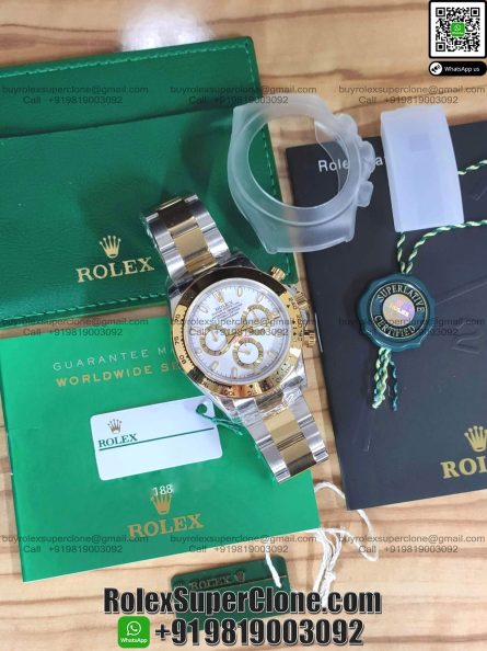Rolex Daytona Two Tone Super Clone Swiss Replica Watch | Ref 116503 | 4130 Swiss Movement - Image 5
