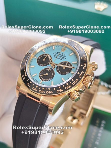 Rolex Daytona Tiffany Dial Super Clone Swiss Replica Watch | OysterFlex Strap | Ref 126518LN | 4131 Swiss Movement - Image 4