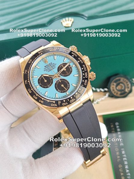 Rolex Daytona Tiffany Dial Super Clone Swiss Replica Watch | OysterFlex Strap | Ref 126518LN | 4131 Swiss Movement - Image 3