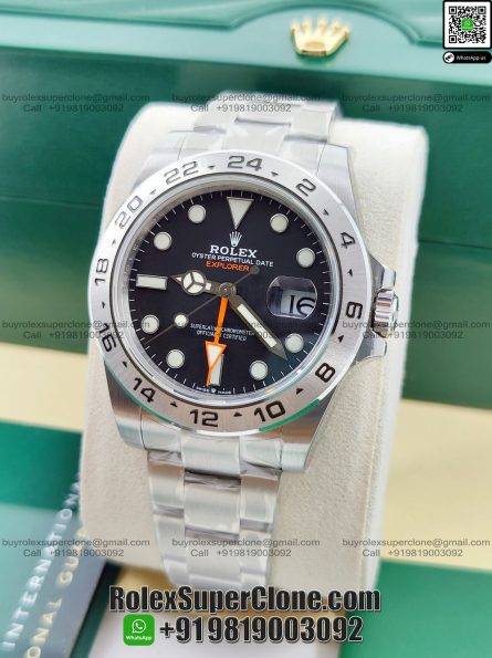 Rolex Explorer II Super Clone Swiss Replica Watch | Black Dial Ref 226570 | 3285 Swiss Movement - Image 3
