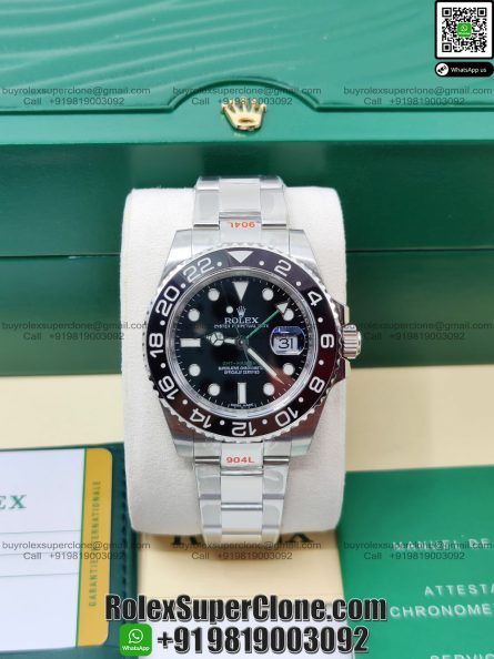 Rolex GMT Master II Super Clone Swiss Replica Watch | Ref 116710LN | 3186 Swiss Movement - Image 4