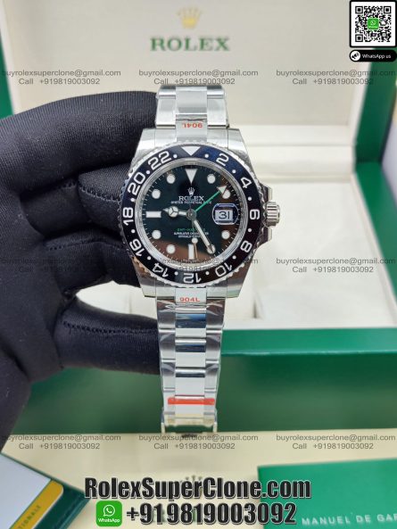Rolex GMT Master II Super Clone Swiss Replica Watch | Ref 116710LN | 3186 Swiss Movement - Image 3