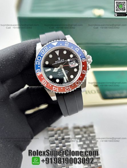 Rolex GMT Master II Pepsi Super Clone Swiss Replica Watch | Ref 126710BLRO | 3285 Swiss Movement - Image 11
