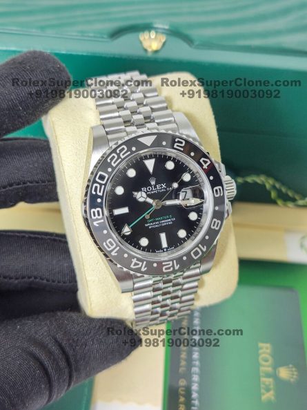 Rolex GMT Master II Bruce Wayne Super Clone Swiss Replica Watch | Ref 126710GRNR | 3285 Swiss Movement - Image 4