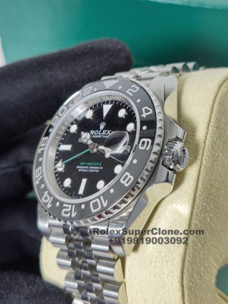 Rolex GMT Master II Bruce Wayne Super Clone Swiss Replica Watch | Ref 126710GRNR | 3285 Swiss Movement - Image 5