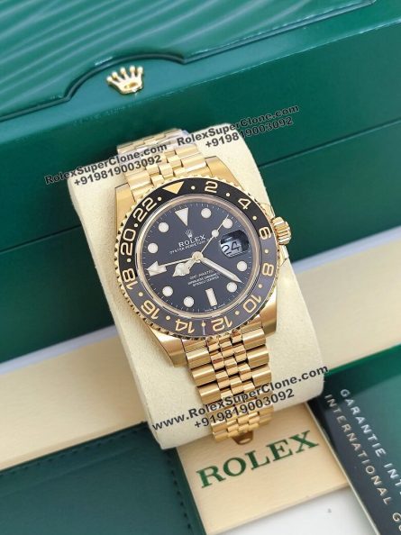 Rolex GMT Master II 2023 18k Gold Jubilee Bracelet Super Clone Swiss Replica Watch | Ref 126718GRNR | 3285 Swiss Movement - Image 5