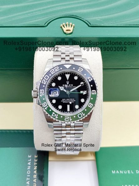 Rolex GMT Master II Sprite 'Jubilee Bracelet' Super Clone Swiss Replica Watch | Ref 126720VTNR | 3285 Swiss Movement - Image 4