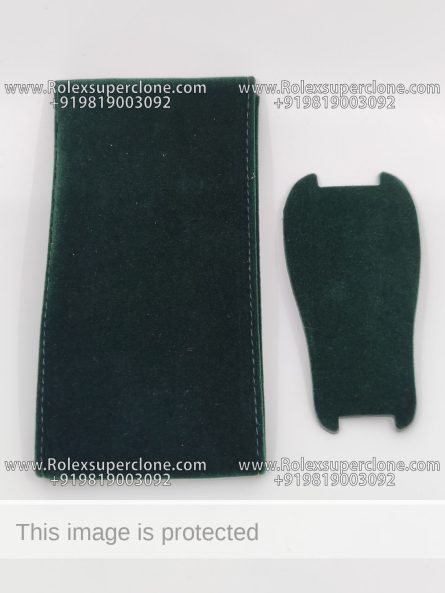 Rolex Green Velvet Travel Pouch with Insert - Image 4