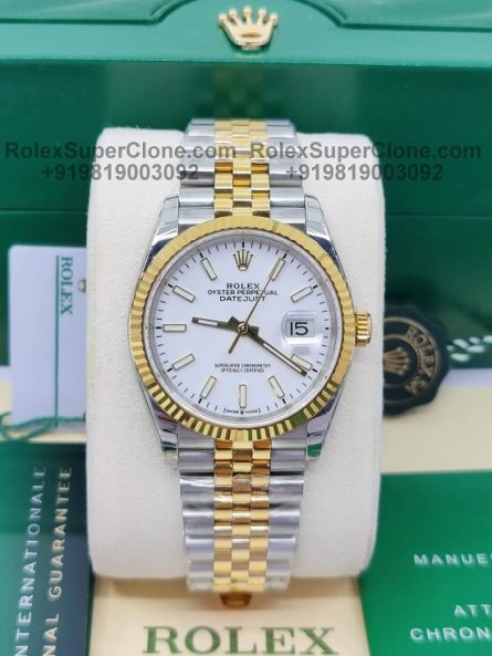 Rolex Datejust 36mm Super Clone Swiss Replica Watch | White Dial Ref 126233 | 3235 Swiss Movement - Image 4