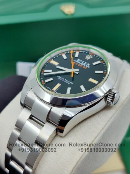 Rolex Milgauss Super Clone Swiss Replica Watch | Black Dial Ref 116400GV | 3131 Swiss Movement with Magnetic Fields Shielding System - Image 8