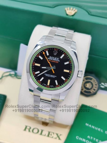 Rolex Milgauss Super Clone Swiss Replica Watch | Black Dial Ref 116400GV | 3131 Swiss Movement with Magnetic Fields Shielding System - Image 7
