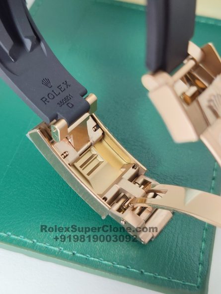 Rolex Daytona 18k Rose Gold Super Clone Swiss Replica Watch | OysterFlex Strap | Ref 126515LN | 4131 Swiss Movement - Image 5