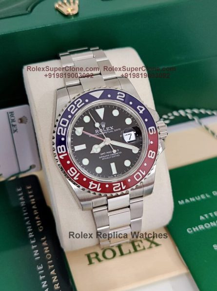 Rolex GMT Master II Pepsi 'Oyster Bracelet' Super Clone Swiss Replica Watch | Ref 126710BLRO | 3285 Swiss Movement - Image 3