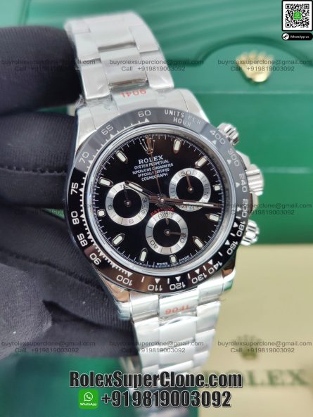 Rolex Daytona Black Dial Super Clone Swiss Replica Watch | Ref 116500LN | 4130 Swiss Movement - Image 2