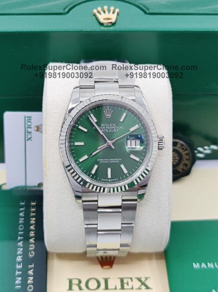 Rolex Datejust 36mm Super Clone Swiss Replica Watch | Mint Green Dial Ref 126234 | 3235 Swiss Movement - Image 4
