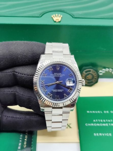 Rolex Datejust 41mm Super Clone Swiss Replica Watch | Blue Roman Dial Ref 126334 | 3235 Swiss Movement - Image 3