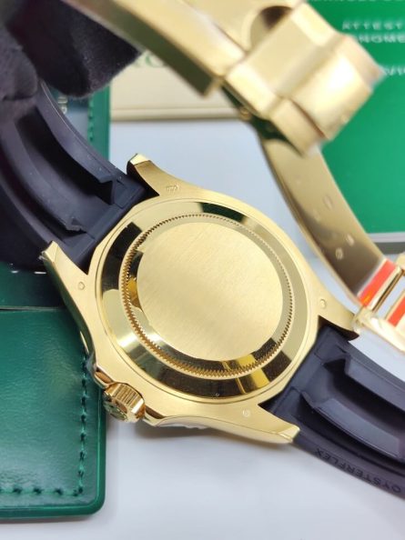 Rolex Yacht Master 18k Yellow Gold Super Clone Swiss Replica Watch | OysterFlex Rubber Strap | Ref 226658 | 3235 Swiss Movement - Image 6