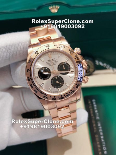 Rolex Daytona Sundust Dial Super Clone Swiss Replica Watch | 18k Rose Gold | Ref 126505 | 4131 Swiss Movement - Image 3