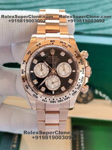 Rolex Daytona Diamonds Dial Super Clone Swiss Replica Watch | 18k Rose Gold | Ref 126505 | 4131 Swiss Movement - Image 5