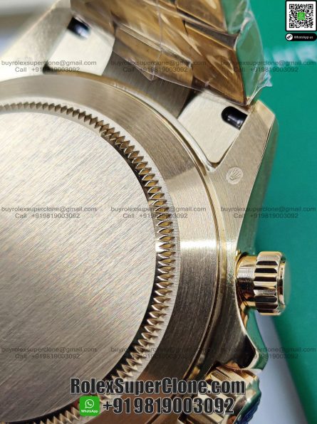 Rolex Daytona Black Dial Super Clone Swiss Replica Watch | 18k Gold Bracelet | Ref 116508 | 4130 Swiss Movement - Image 7
